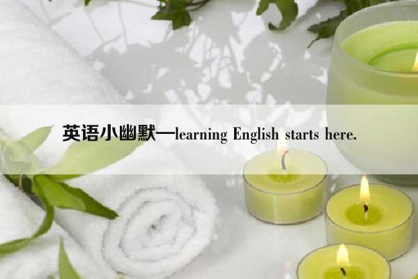 英语小幽默—learning English starts here.插图
