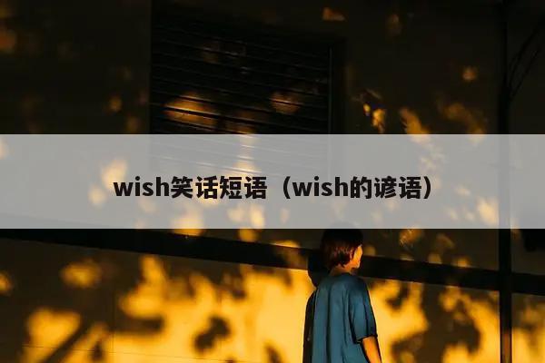 wish笑话短语（wish的谚语）插图
