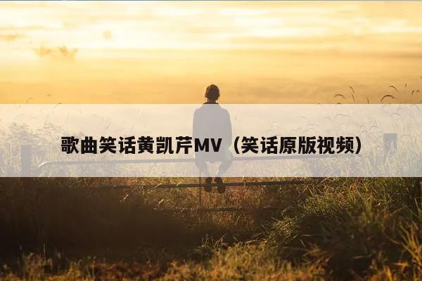 歌曲笑话黄凯芹MV（笑话原版视频）插图